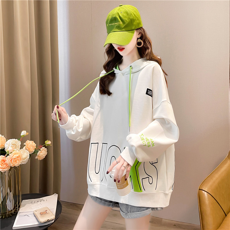 Korean style slim tops large yard hoodie