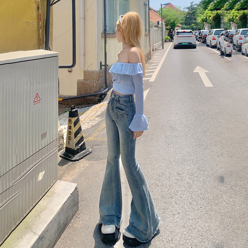 Autumn retro long pants spicegirl elasticity jeans for women