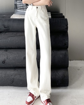 High quality wide leg jeans temperament long pants for women