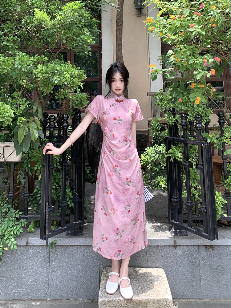 Chinese style large yard dress maiden cheongsam for women