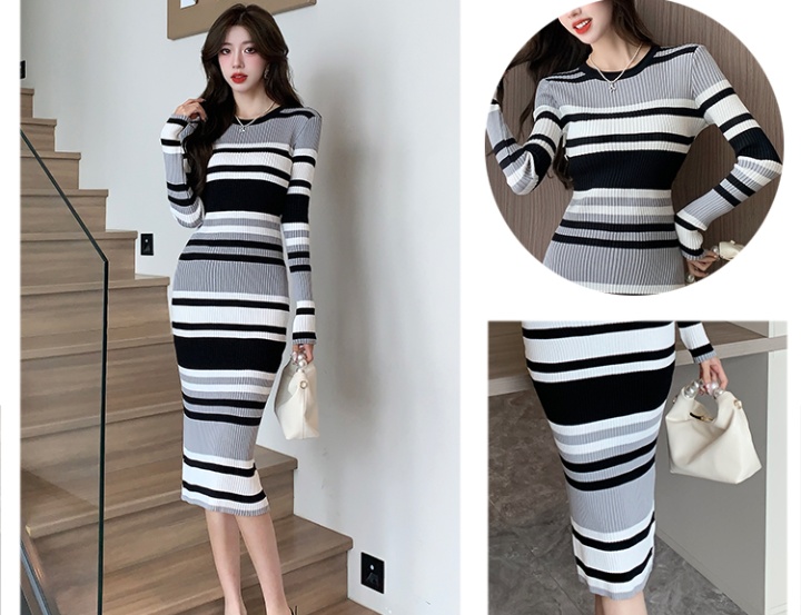 Knitted lazy dress autumn and winter sweater for women
