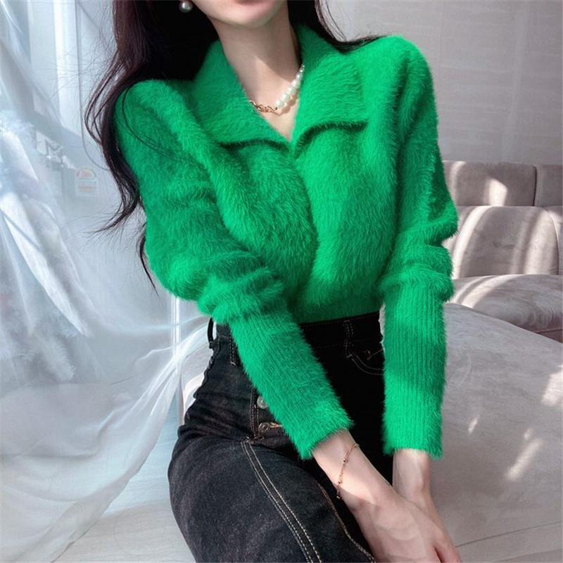 Temperament fashion Western style all-match sweater for women