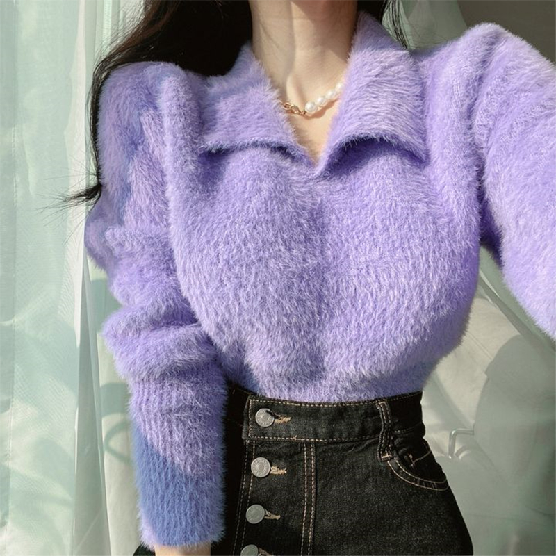 Temperament fashion Western style all-match sweater for women