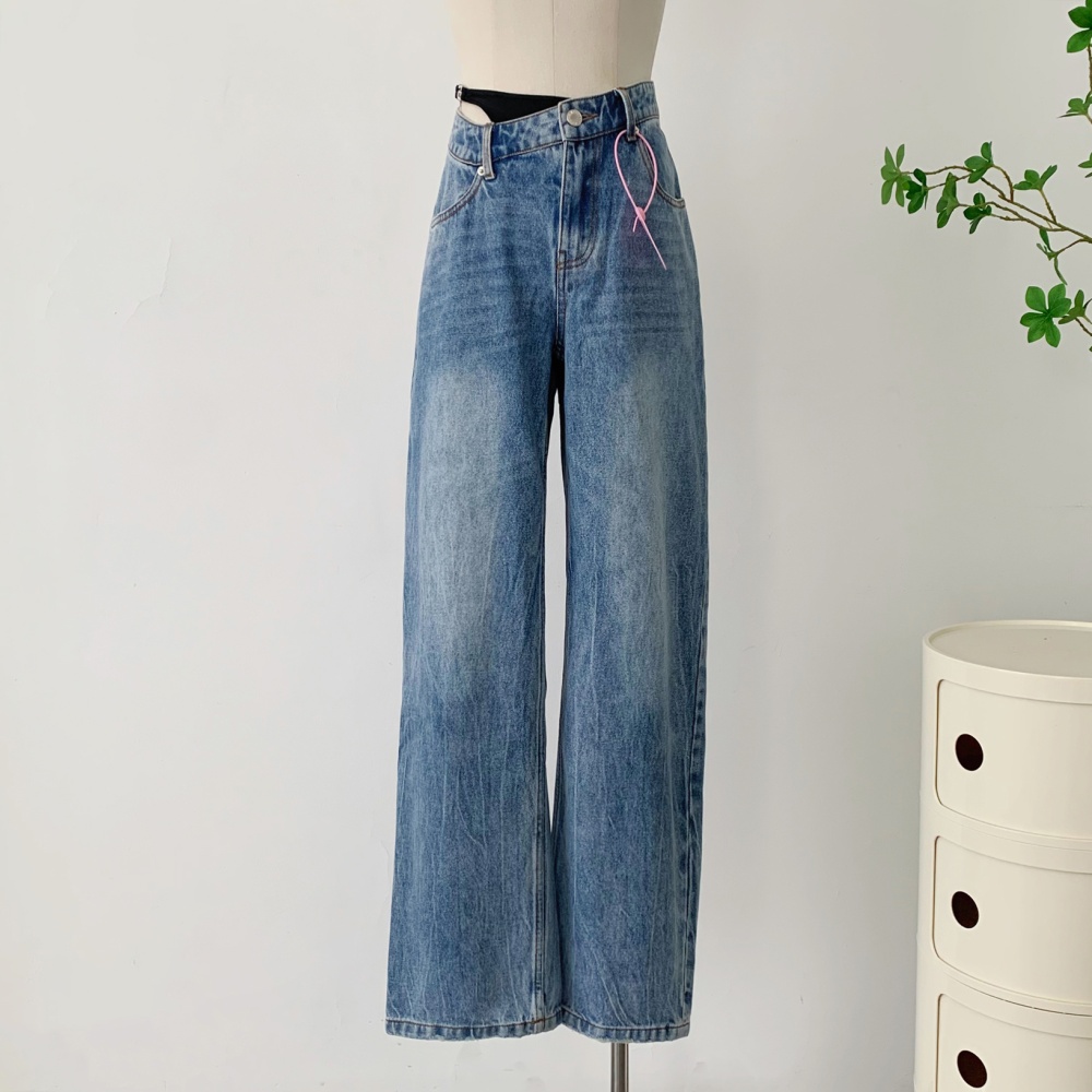 All-match straight pants niche summer Casual jeans