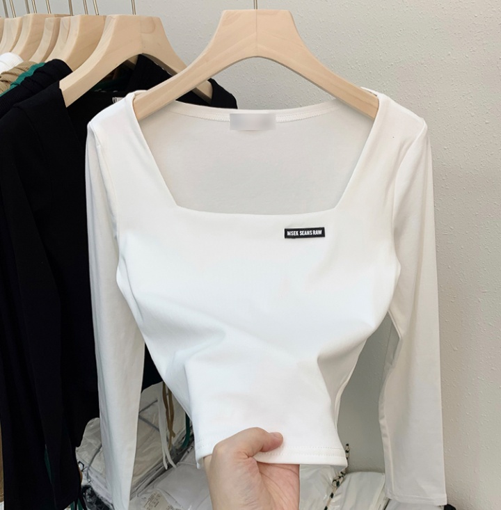 Simple long sleeve tops Korean style T-shirt for women
