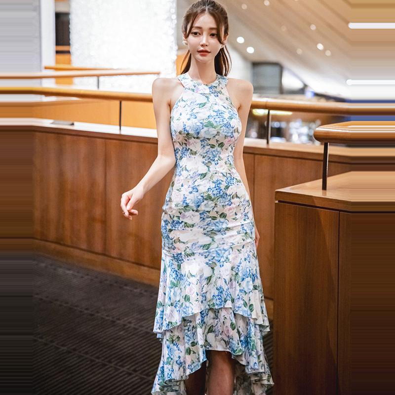 Mermaid Korean style dress fashion long dress for women