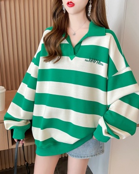 Loose mixed colors Korean style hoodie for women