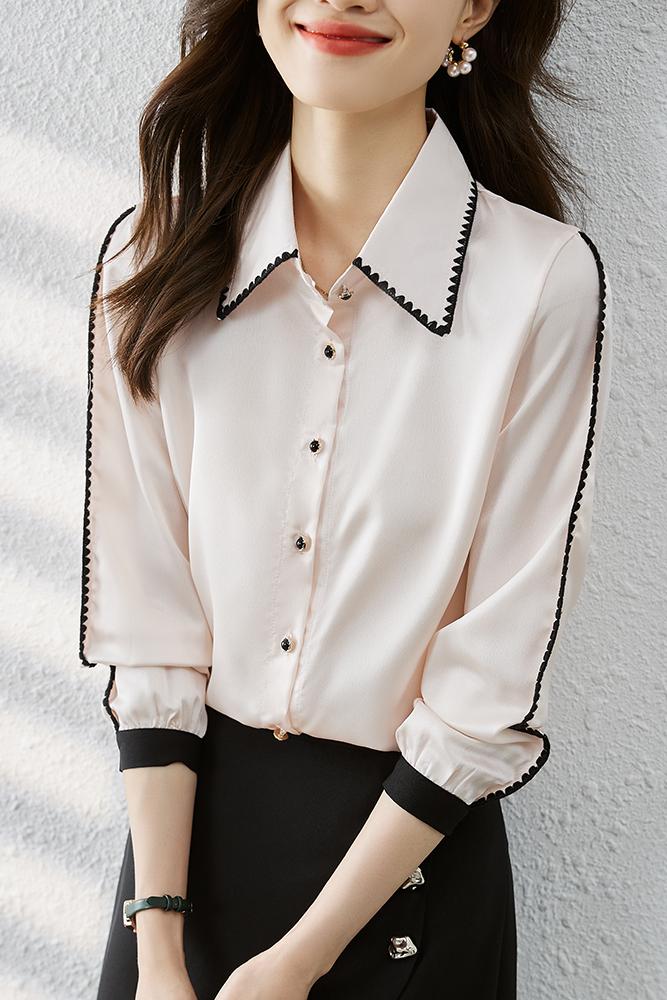 Long sleeve Korean style tops all-match autumn shirt