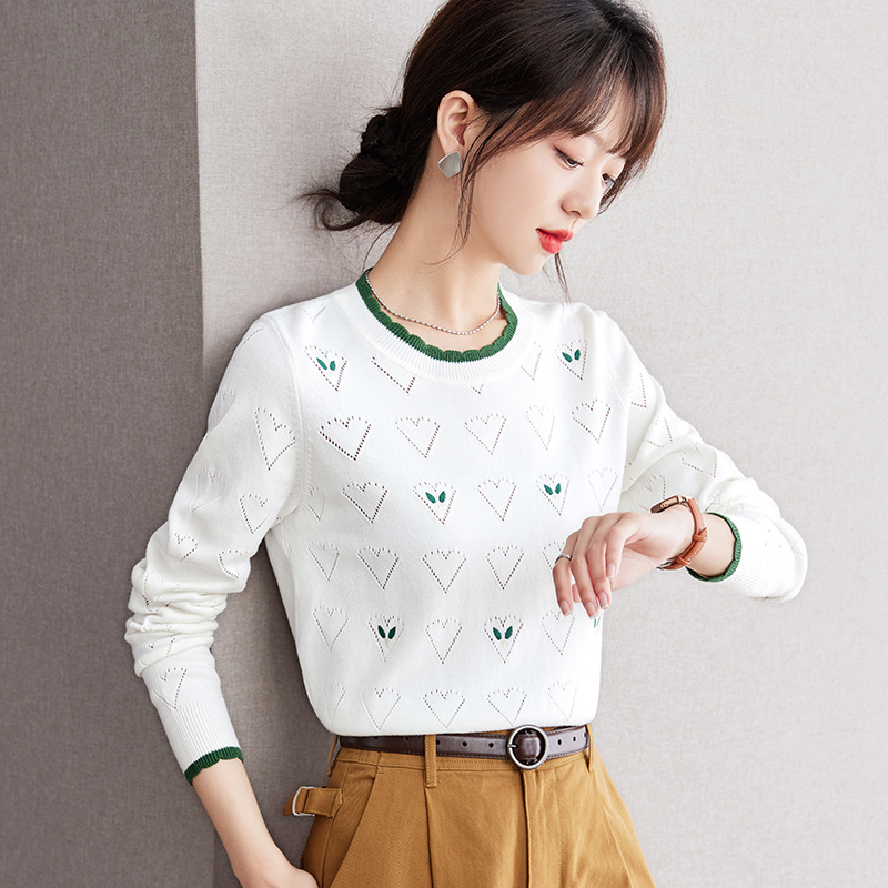 Bottoming tops round neck sweater for women