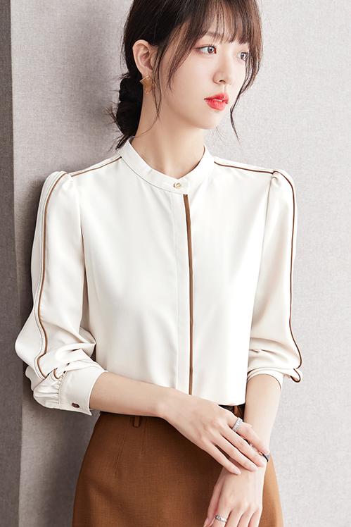 Long sleeve shirt spring and autumn tops for women
