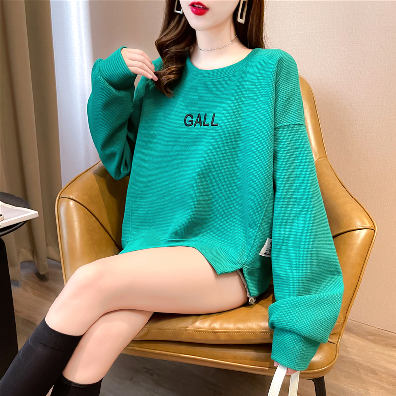 Loose large yard hoodie Korean style cotton tops for women