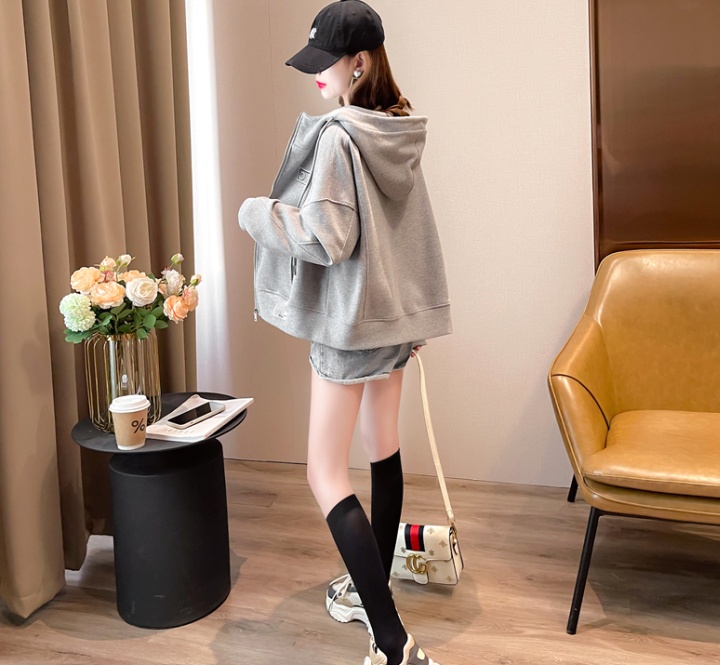 Korean style large yard hoodie thin tops for women