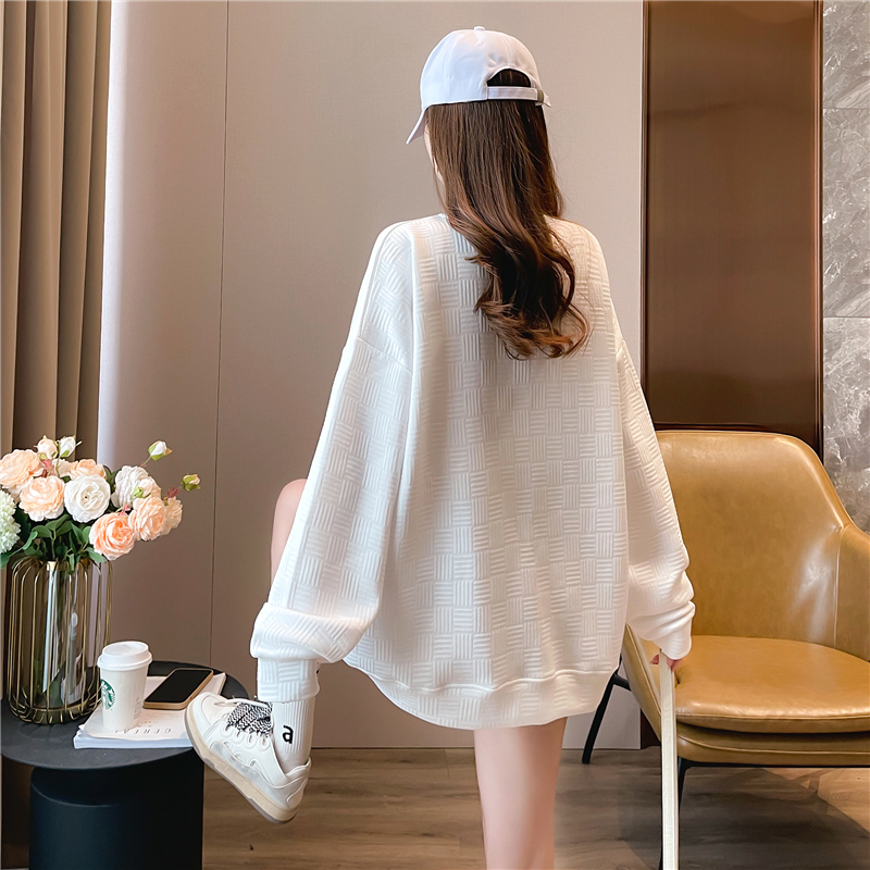Korean style slim tops large yard thin hoodie for women