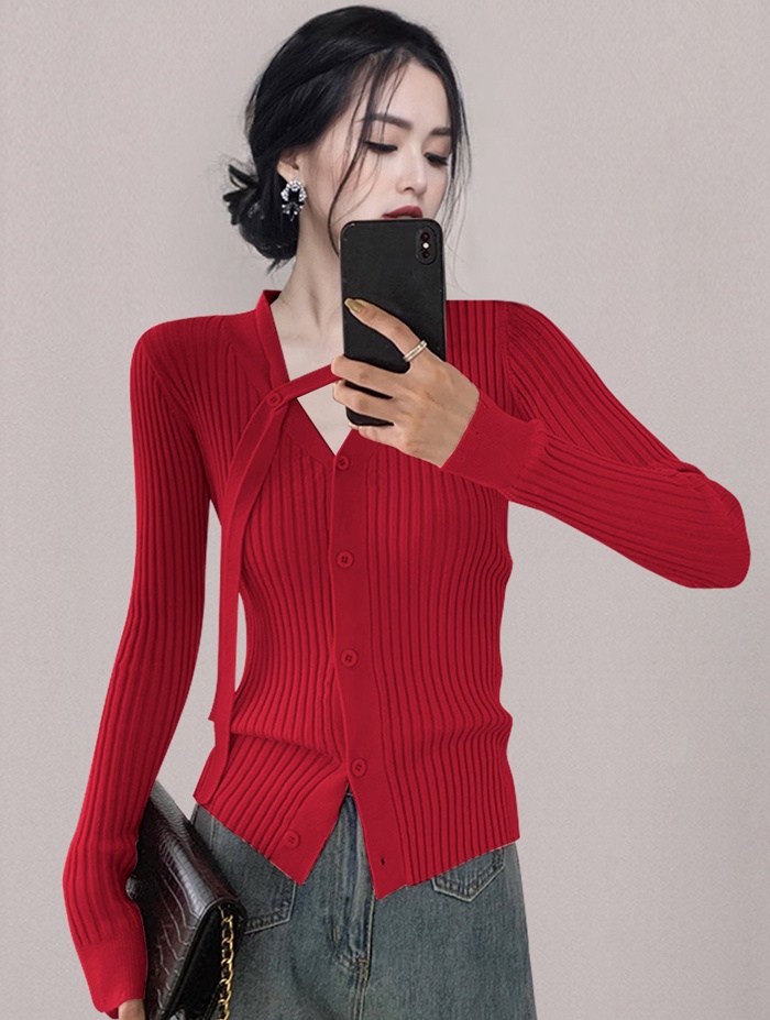 Autumn and winter knitted cardigan pure tops