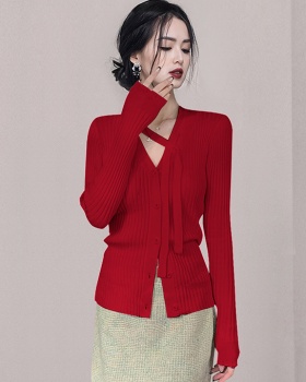 Autumn and winter knitted cardigan pure tops