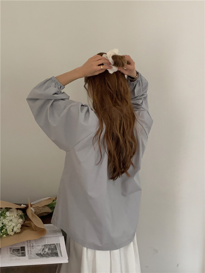 Korean style France style long sleeve pullover shirt
