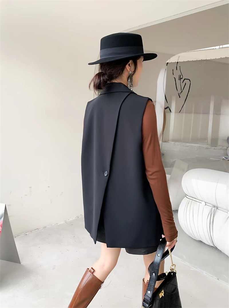 Loose business suit waistcoat for women