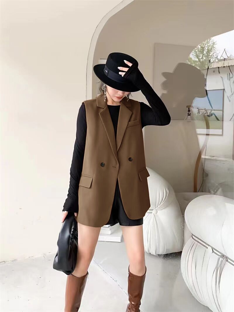 Loose business suit waistcoat for women