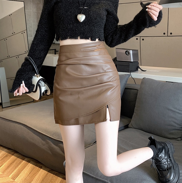 Irregular split skirt autumn anti emptied short skirt