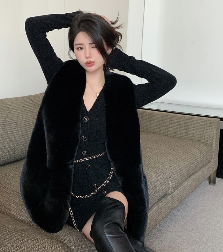 Autumn and winter waistcoat long vest for women