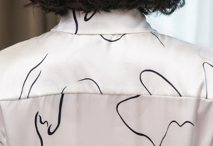 Silk real silk shirt slim long sleeve tops for women