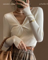 Retro slim all-match knitted sweater