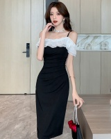 Sling slim formal dress temperament light luxury long dress