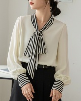 All-match stripe shirt autumn Korean style tops for women