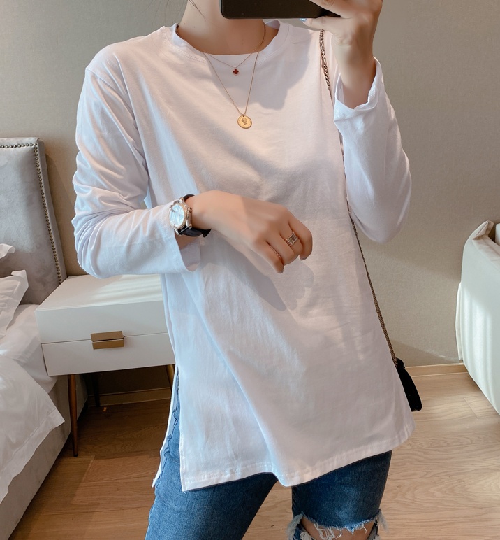 Autumn Western style tops white bottoming shirt for women
