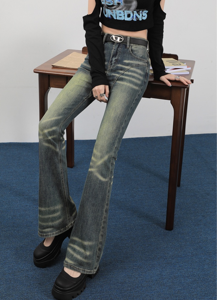 Autumn slim elasticity jeans spicegirl speaker flare pants