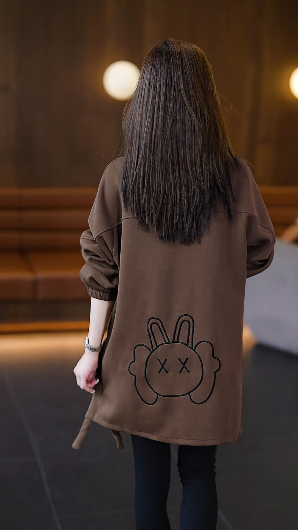 All-match split tops Korean style fashion hoodie for women