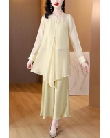 Chinese style retro dress sling green sun shirt a set