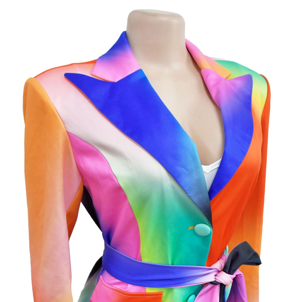 Printing European style dress fruit collar fashion business suit