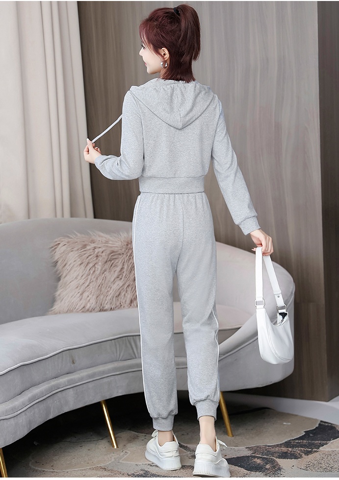 Short fashion sportswear Casual hoodie 2pcs set for women