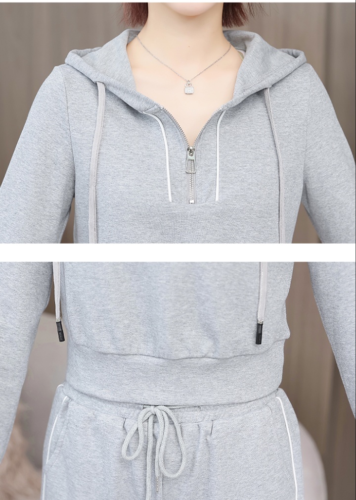 Short fashion sportswear Casual hoodie 2pcs set for women