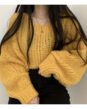 All-match loose autumn candy colors knitted sweater
