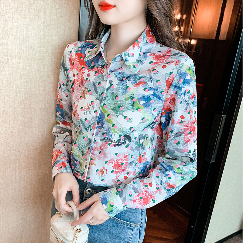 All-match autumn loose tops personality long sleeve shirt