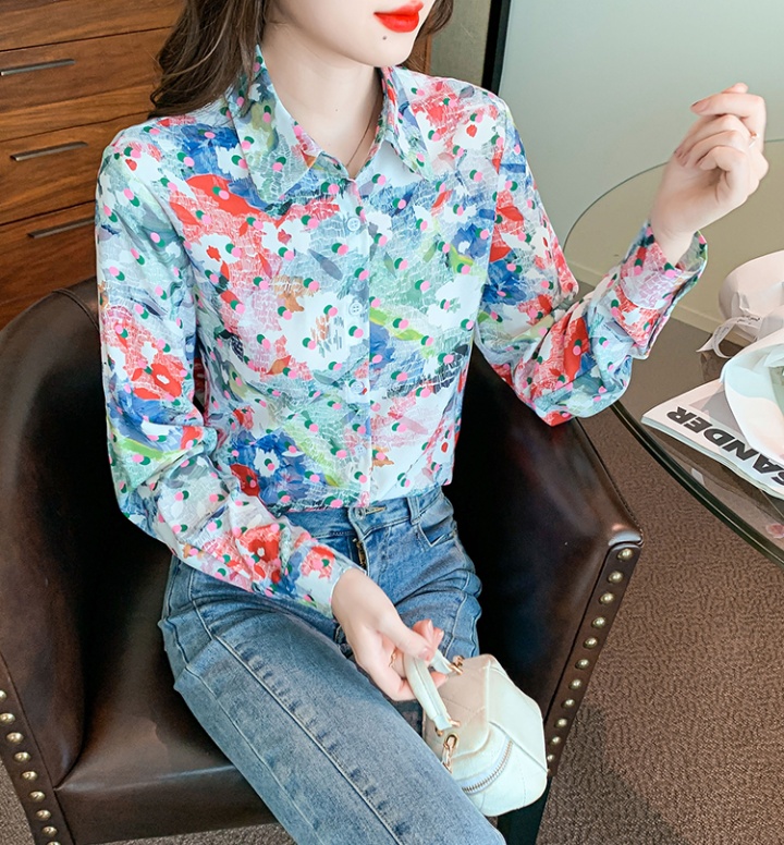 All-match autumn loose tops personality long sleeve shirt