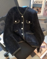 Fashion and elegant knitted cardigan mink velvet coat for women
