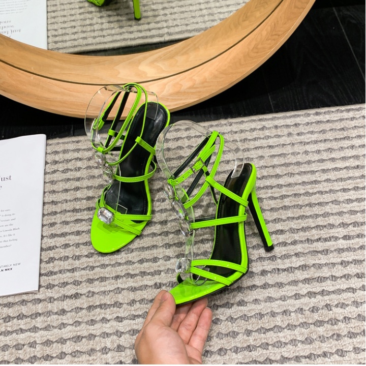Sexy open toe sandals hollow high-heeled shoes for women
