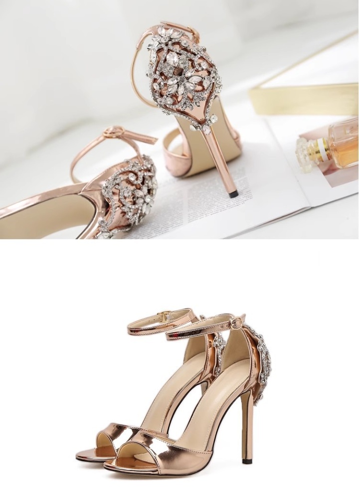 Fine-root European style chain high-heeled sexy sandals