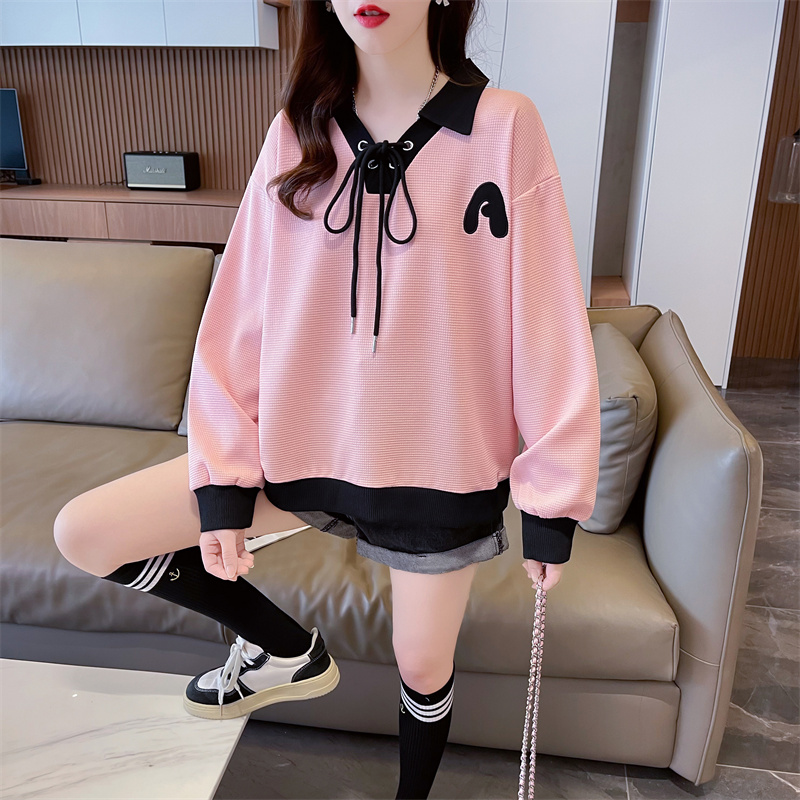 Loose thin tops spring and autumn hoodie for women