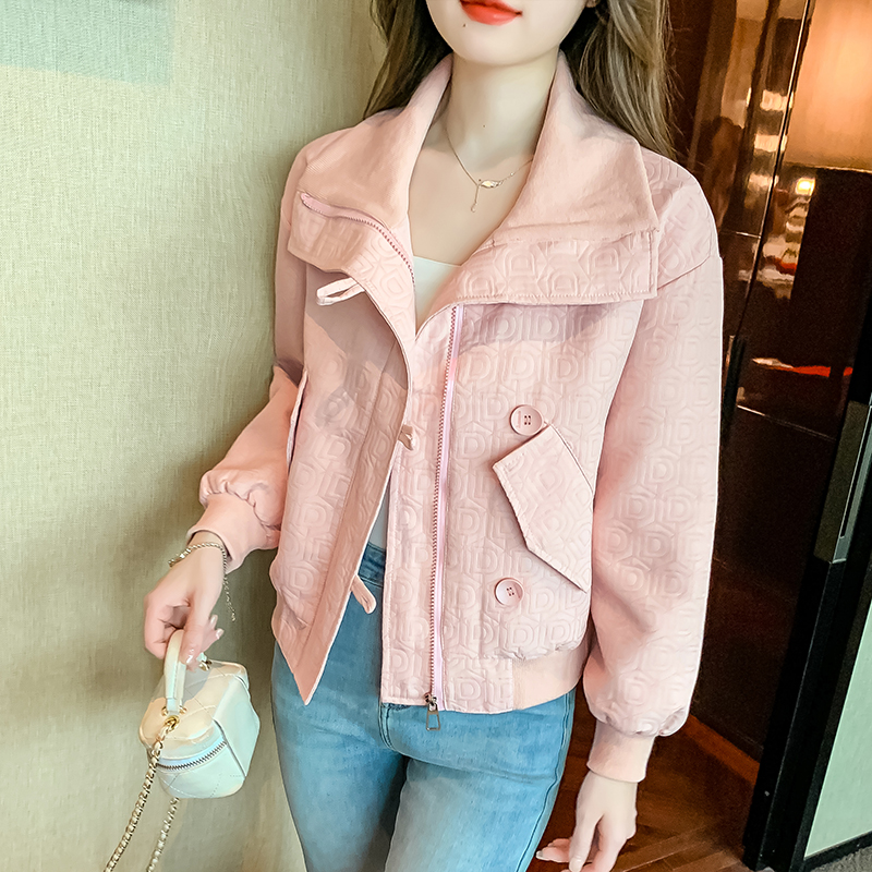 Pink sweet Western style autumn coat for women