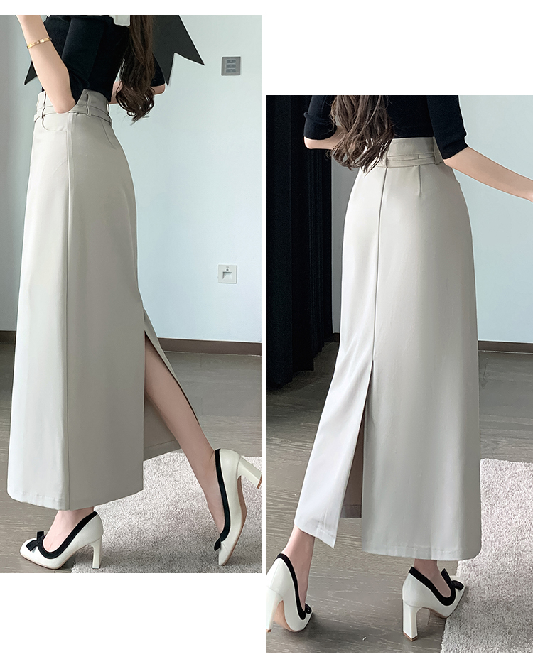 High waist business suit autumn long skirt