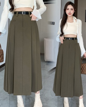 Big skirt autumn long skirt pleated long skirt