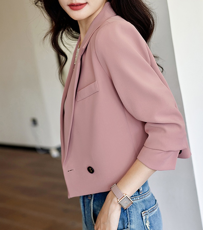 Pink fashion Western style tops Casual temperament coat for women