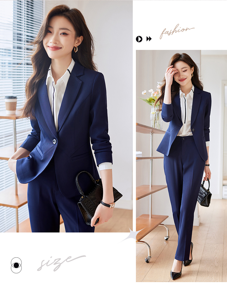 Overalls business suit temperament coat 2pcs set for women