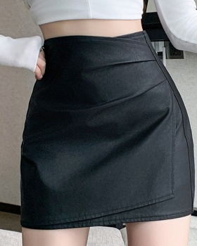 Package hip skirt fold short skirt for women