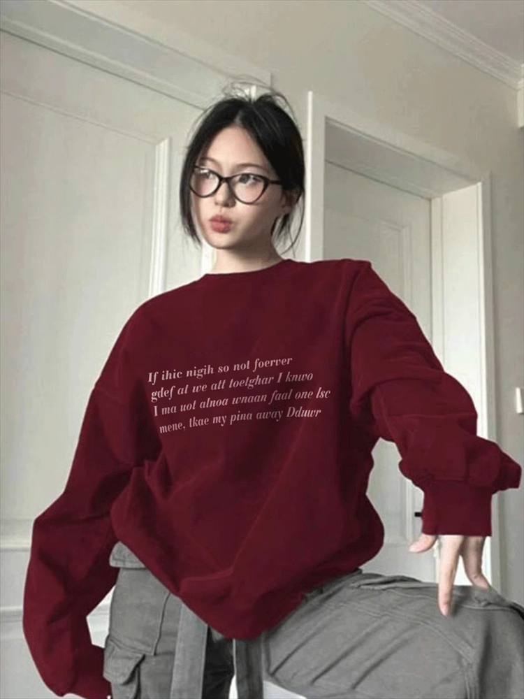 Thick printing autumn loose cotton hoodie