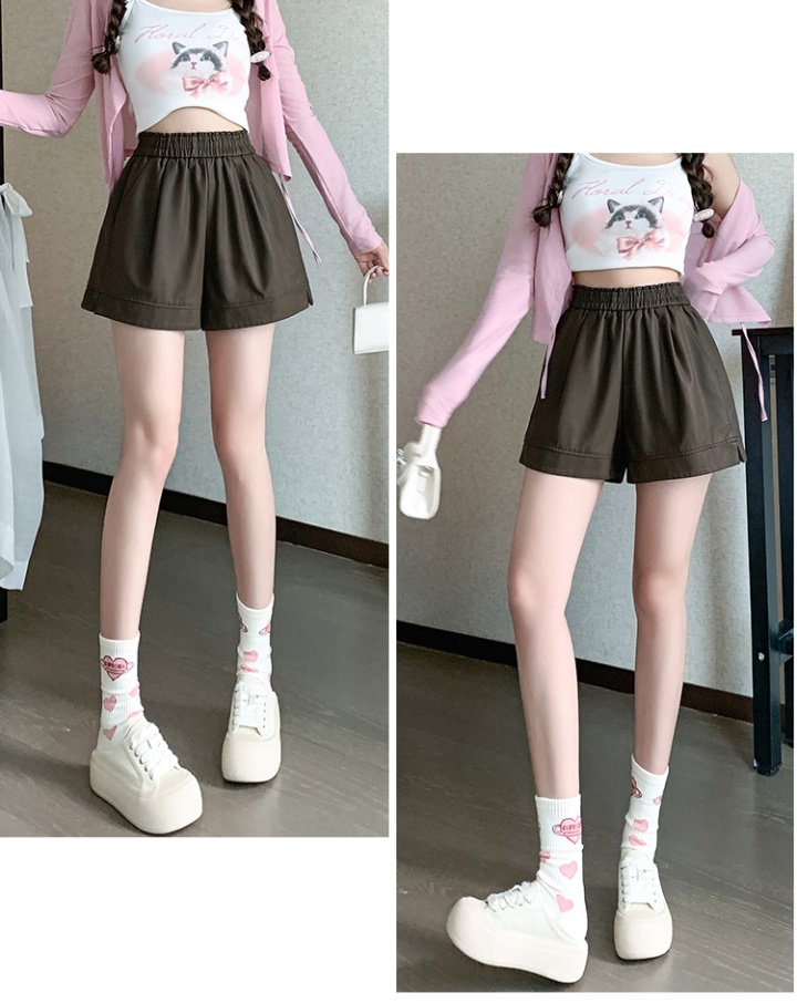 Autumn and winter boots pants leather short pants for women